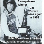 1956 & 1958 Greenhorn winner Cal Brown San Gabriel MC & trophy