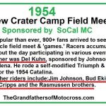 Crater Camp, Del Kuhn, Triumph, Jim Johnson, Bud Ekins, Charlie Cripps, Rasmussen, Del Kuhn, Charlie Cripps, Bud Ekins, Jim Johnson SoCal MC
