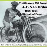 Trailblazers 1955 a4a Banquet 1994 Yearbook, A.F. Van Order at Old Playa del Rey board track