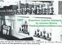 1957 0-1 Johnson Motors displays Greenhorn trophies