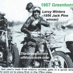 1957 6-1a5c Greenhorn, Leroy Winters former Jack Pine winner wins 175cc class