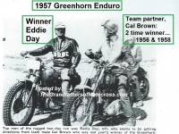 1957 6-1a6 Greenhorn winner Eddie Day & last yrs. winner CAL BROWN