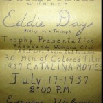 1957 6-1b0 Eddie Day Greenhorn Presentation awards notice