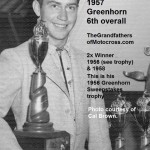 1957 6-1b3 Cal Brown 5th in class, 6th overall Greenhorn (this is 56 sweepstakes trophy)