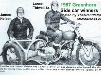 1957 6-1b4 side car winners LANCE TIDWELL & JAMES NELSON