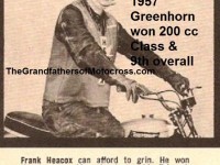 1957 6-1b5 Greenhorn 250cc & 9th overall winner Frank Heacox,