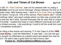 2015 5-0 pg 4 Cal Brown BIO, Pete Coleman, Ed's Cycle Shop, Paul Lubow, 1955 Cactus Derby