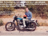 2015 5-0 pg 6c 1965 Cal Brown Service Mgr. of Johnson Motors on new Triumph