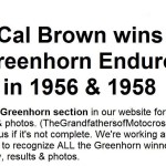 Greenhorn 1956 & 1958 Cal Brown wins