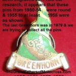 Greenhorn 1957 Greenhorn 6-0 a1 pin history & Eddie Day, Don Wehrman & Cal Brown