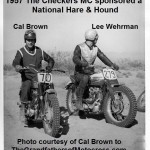 Hare & Hound Checkers MC a2 1957, a National, CAL BROWN & LEE WEHRMAN