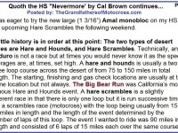 Hare Scrambles 1957 CB2 Words of wisdom, Nevermore by Cal Brown