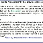 Hare Scrambles 1957 CB4 Words of wisdom, Nevermore by Cal Brown
