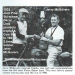 Jack Pine 1957 9-2 a13 Jack Pine, Jerry MCGovern 3x winner, 1950 & 1957, here Oscar Lenz