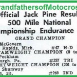 Jack Pine 1957 9-2 a17 Jack Pine Enduro, RESULTS, partial list