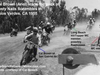 Misc. 1955 Palos Verdes Scrambles Rusty Nails & Cal Brown, LB Hilltoppers, Dirt Diggers MC