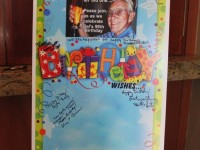 Please sign for the Birthday Boy, 90 yr. old Del