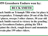 1959 Greenhorn a3 on Triumph, winner Buck Smith & won in 1964