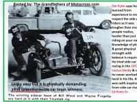 1959 Greenhorn a33 side car BILL WOOD & WAYNE FROGSTIP, Kretz Sr.