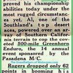 1960 Greenhorn r5 500 mile, Al Rogers win only loss of 62 pts.