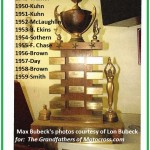 1962 Greenhorn a3 1947-1959 Max Bubeck perpetual trophy & names
