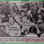 1961 Greenhorn 24 Joe Roberts, Bud Dorton & others eat dinner end of Day 1
