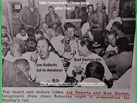 1961 Greenhorn 24 Joe Roberts, Bud Dorton & others eat dinner end of Day 1