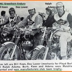 1961 Greenhorn 24c BILL KEEN, DEE LOWER 4 Floyd Burk & RALPH ADAMS win trophy