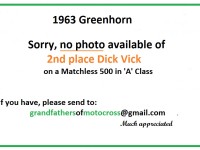 1963 Greenhorn a23 2nd No photo of Vick Dick