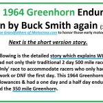 1964 Greenhorn z5 Buck Smith wins 500 & Oakley 350 special