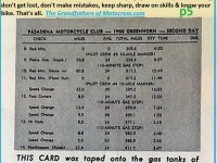 1966 r10 Greenhorn, Day 2 route card