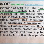 1966 r6 Greenhorn 250 entrants, Mojave Desert, Red Mt.