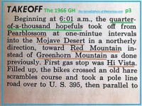 1966 r6 Greenhorn 250 entrants, Mojave Desert, Red Mt.