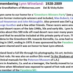 Bio of Lynn Wineland a2 hot rod editor, PMC member, artist
