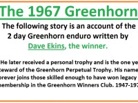 1967 C1 Greenhorn, intro story by Dave Ekins & GH winners club