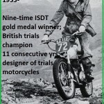 1967 C15 Greenhorn in story, Sammy Miller, British trials champion