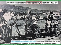 1968 c6a Greenhorn, team of 4 racers, Dirt Diggers 97a thru d