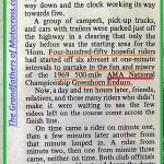 1969 Greenhorn P4 450 riders, 500 m. & AMA NATIONAL