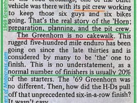 1969 Greenhorn P6a great pit crew, average finish 20 percent