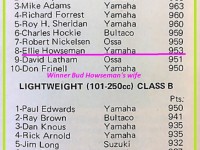 1971 Greenhorn b30 Ellie Howseman placed 8th in her class