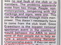 1971 Greenhorn d33 problems & AMA, National & Daytona