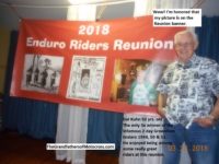 2018 Del Kuhn & banner for Enduro Racers Reunion Randsburg