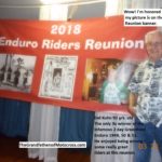 Del Kuhn & banner for Enduro Racers Reunion Randsburg