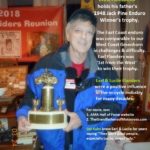 2018 3-24 b11 Paul Flander with dad Earl Flanders 1948 Jack Pine trophy in Randsburg