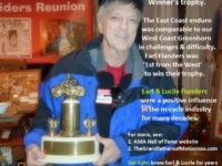 2018 3-24 b11 Paul Flander with dad Earl Flanders 1948 Jack Pine trophy in Randsburg