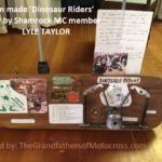 2018 3-24 b12f Shamrock LYLE TAYLOR made, DINOSAUR riders trophy, Randsburg Reunion