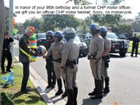 Del receives CHP helmet
