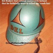 1953-5-9-a10b-Del-Kuhn-teal-color-helmet-crash-hat